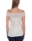 Crochet Embellished Cotton Blouse - PSL-214