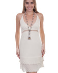 Tie Back Short Cotton Dress - PSL-218