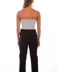 Elastic Waist Crochet Front Pant - PSL-250