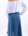 Hi/lo Skirt With Ruffle Bottom - PSL-272