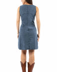 Sleeveless Dress W/pockets & Emb - PSL-278