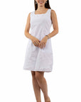 Sleeveless Dress W/pockets & Emb - PSL-278