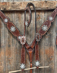 Medium Oil Copper Buckstitch Clear One Ear & Breastcollar Tack Set 