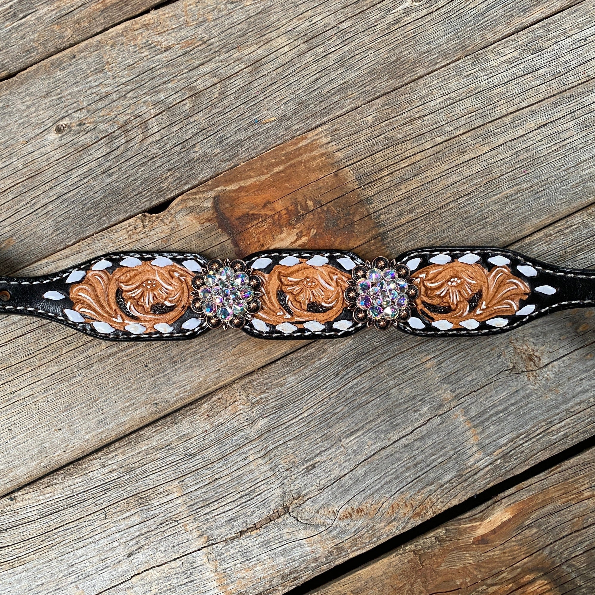 Classic AB Browband/One Ear Tack Set with Wither Strap  