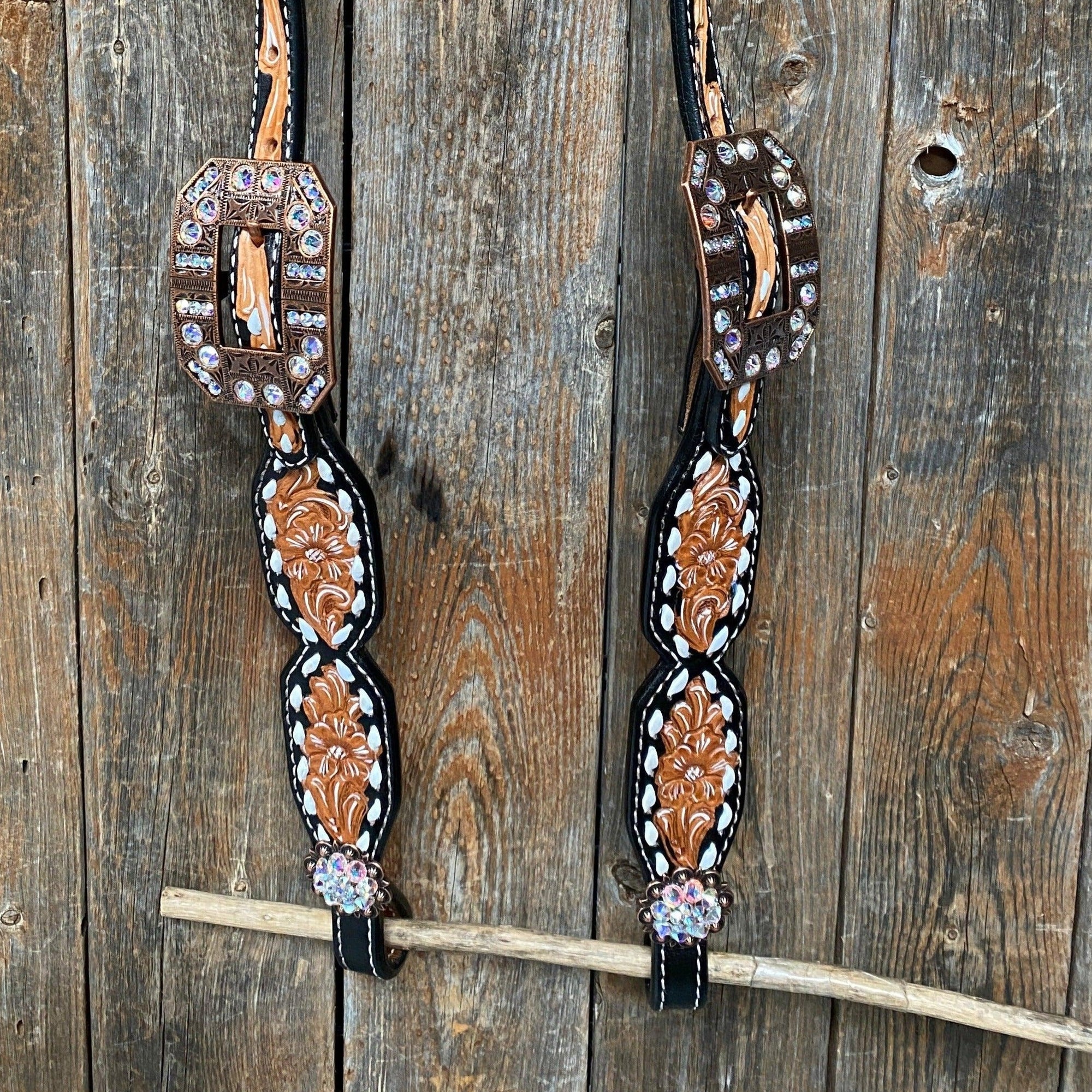 Classic AB Browband/One Ear Tack Set with Wither Strap  
