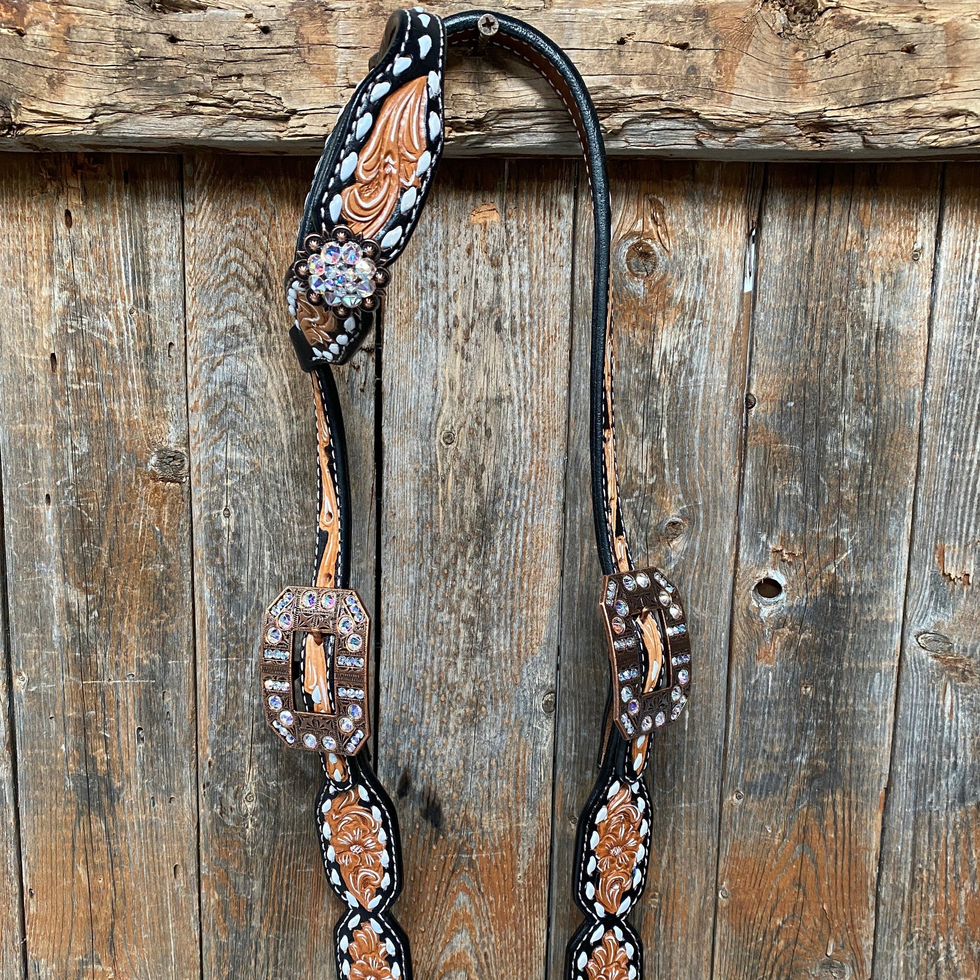 Classic AB Browband/One Ear Tack Set with Wither Strap  