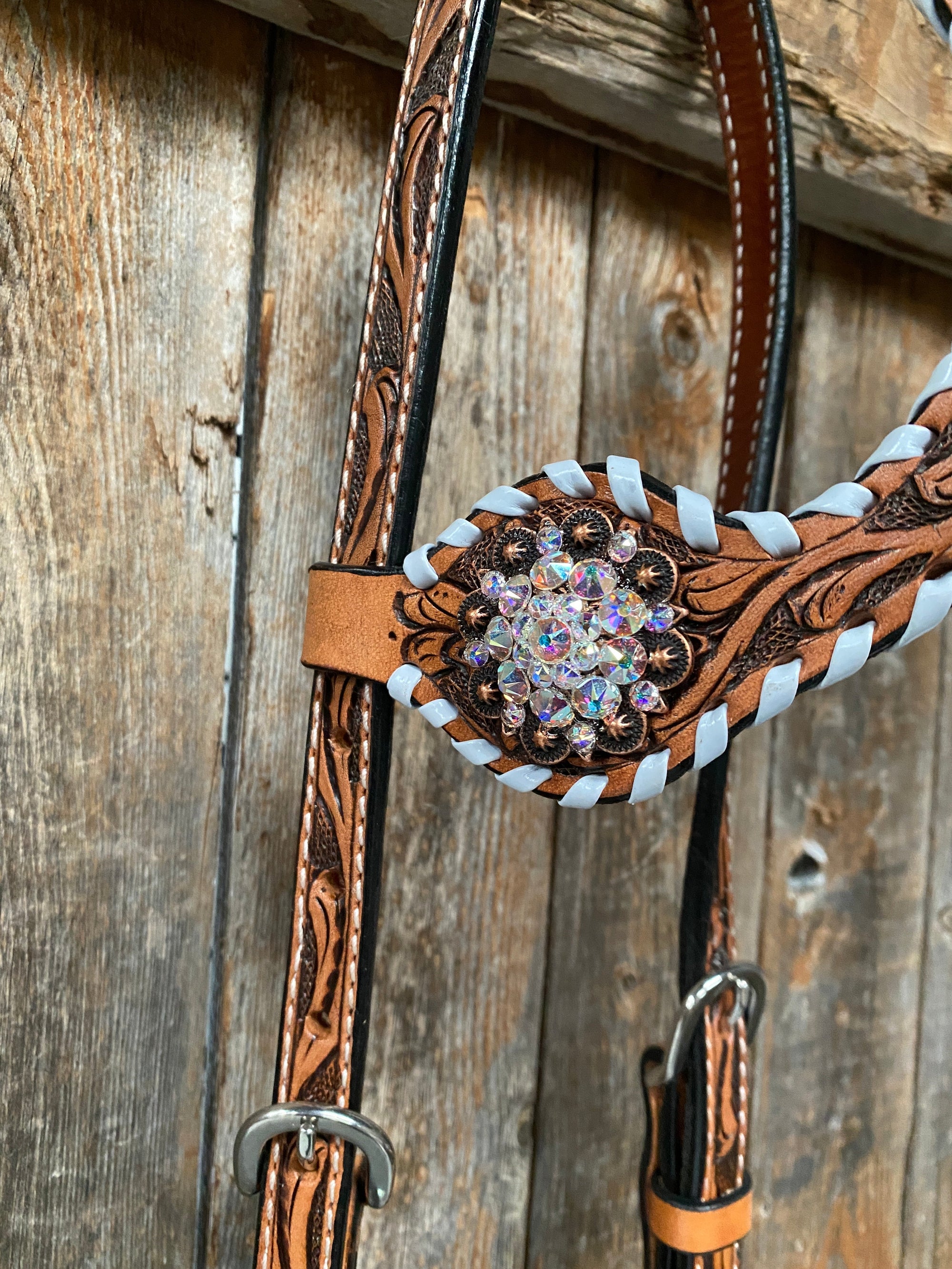 Whipstitch AB Browband/One Ear Tack Set with Wither Strap  