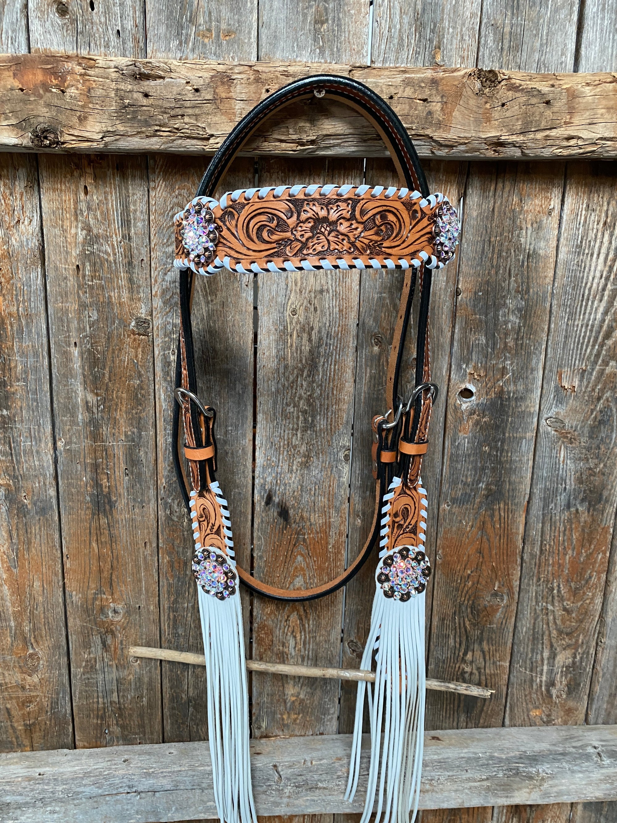 Whipstitch AB Browband/One Ear Tack Set with Wither Strap  