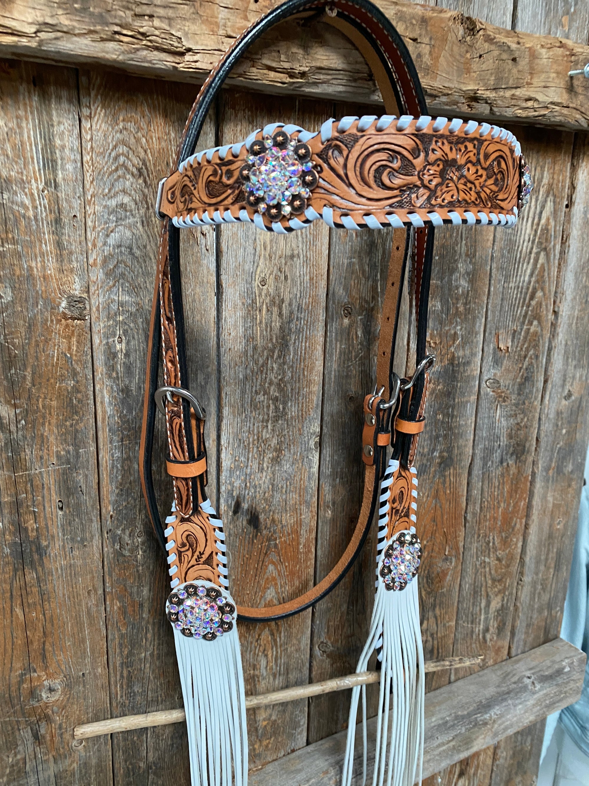 Whipstitch AB Browband/One Ear Tack Set with Wither Strap  