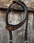Two Tone Honeycomb One Ear Headstall / Bridle 