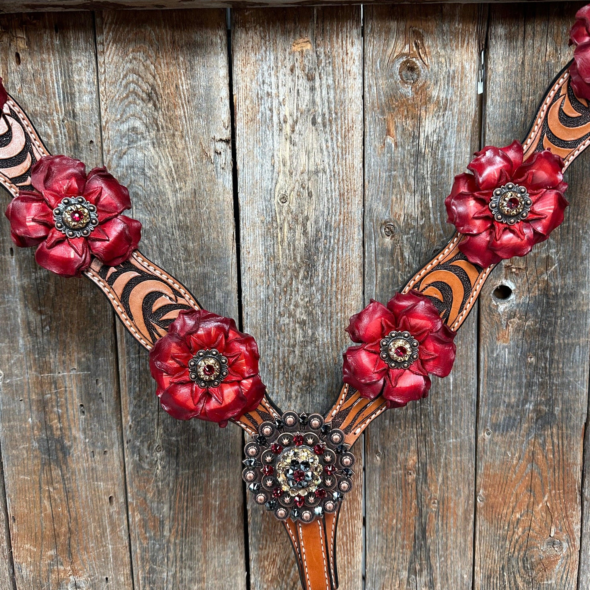 Zebra Ruby Browband / Breastcollar Tack Set 