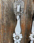 White Floral One Ear & Breastcollar Tack Set 