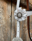 White Floral One Ear & Breastcollar Tack Set 