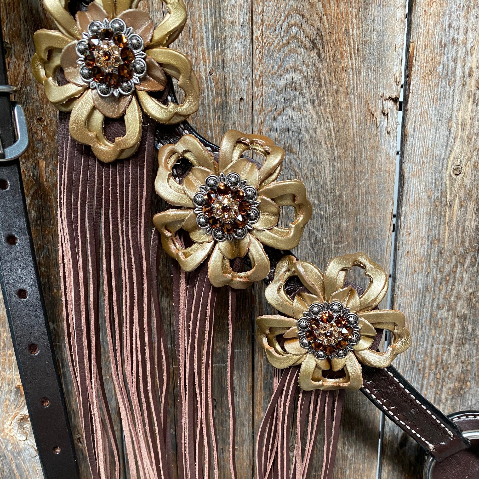 Dark Oil Gold One Ear &amp; Breastcollar 