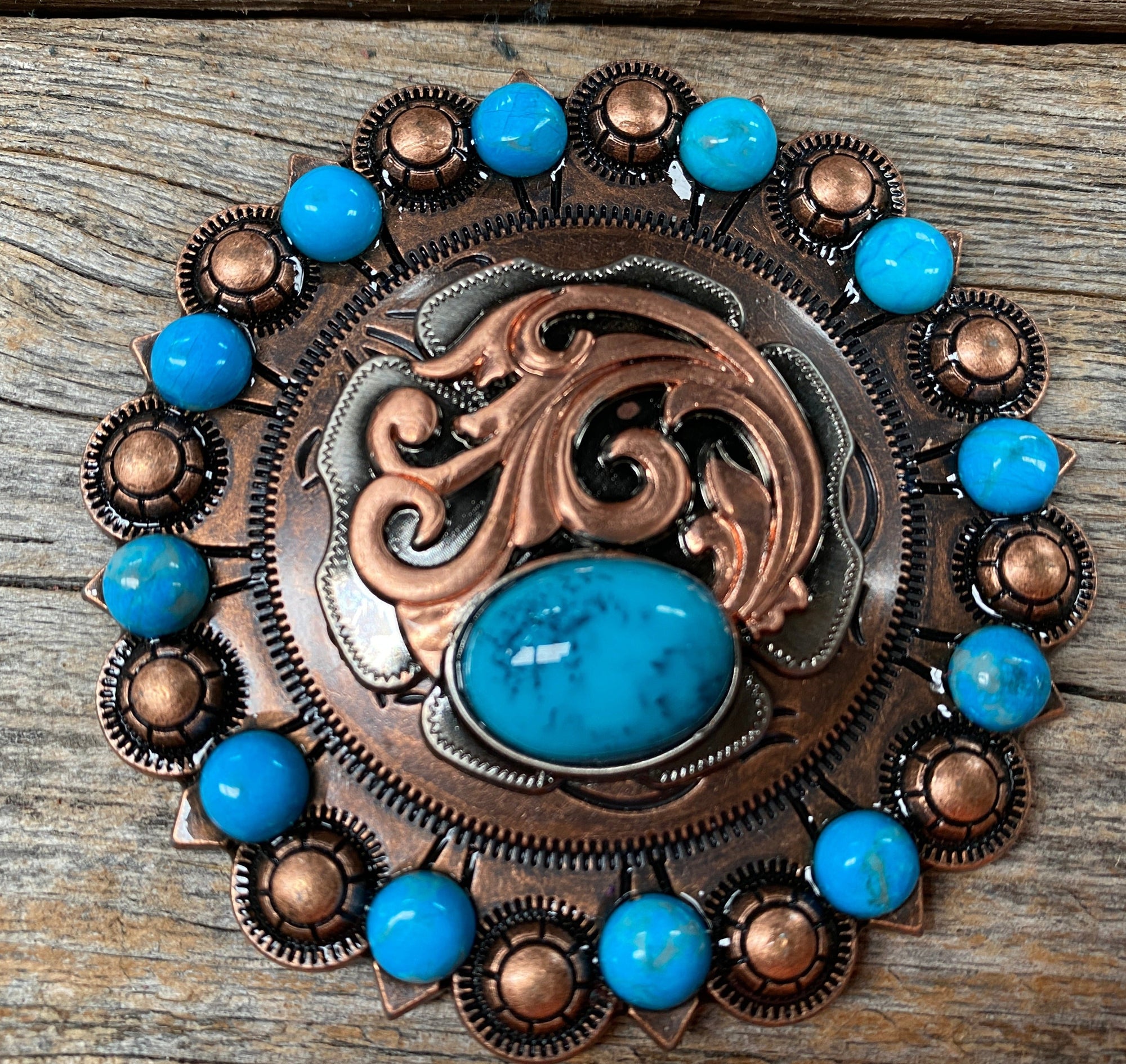 Copper Turquoise Howlite Berry Jacket 