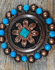Copper Turquoise Sunflower Berry Jacket 