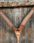 Copper and Silver Dot Rough-Out Breastcollar 