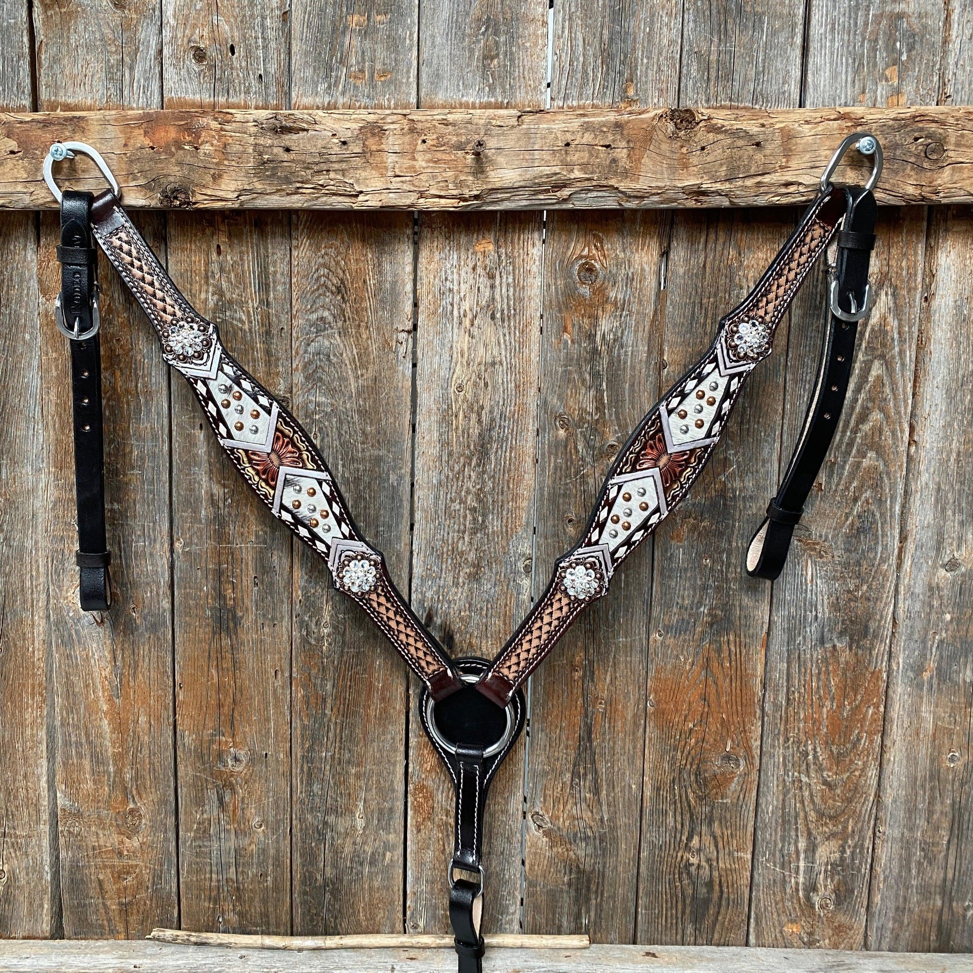 Cowhide Clear Browband/One Ear Tack Set 