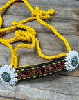 Yellow Mule Tape Halter - White and Lime 