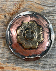 Copper & Gold Flower 1.5" 