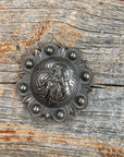 Antique Silver Barrel Racer Concho 1.5" W177L