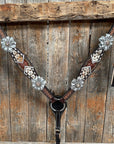 Cowhide Champagne and Silver One Ear/ Breastcollar Tack Set 