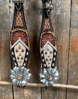 Cowhide Champagne and Silver One Ear/ Breastcollar Tack Set 