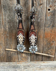 Cowhide Champagne and Silver One Ear/ Breastcollar Tack Set 
