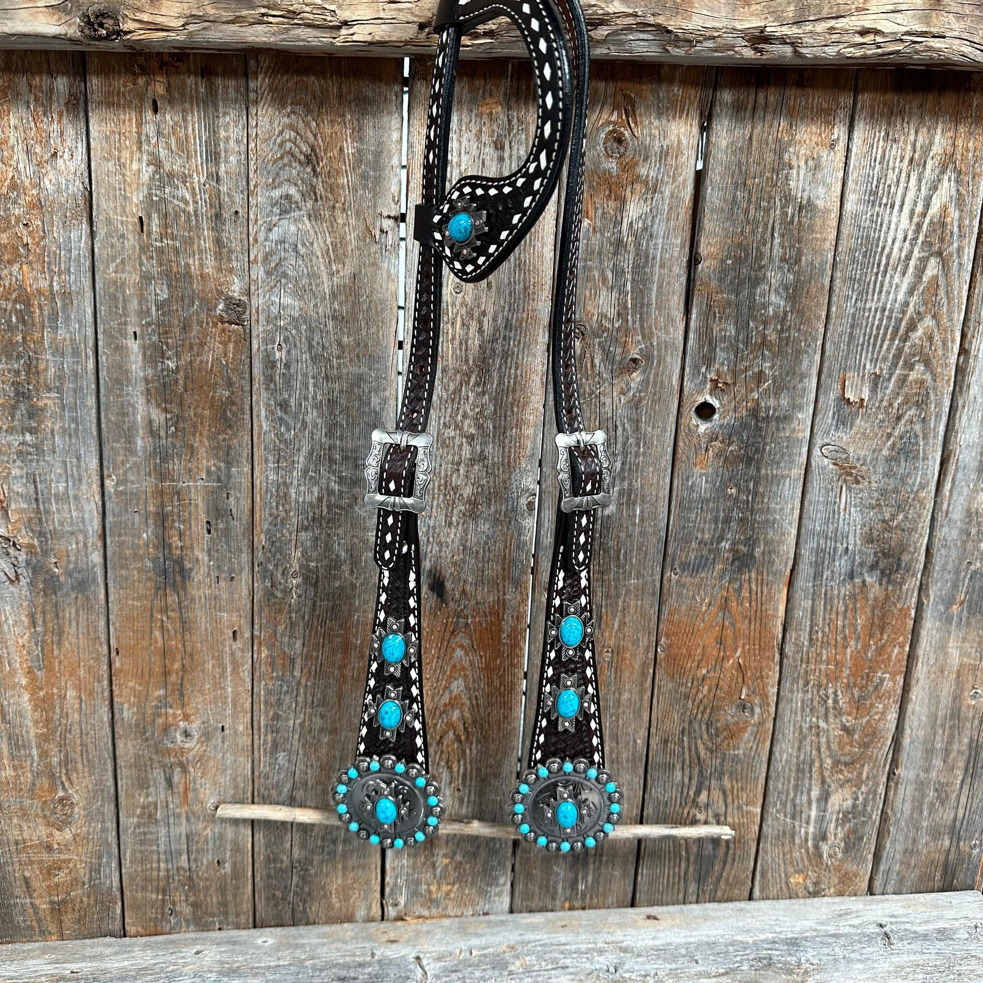 Buckstitch Southwest Turquoise Headstall / Bridle 