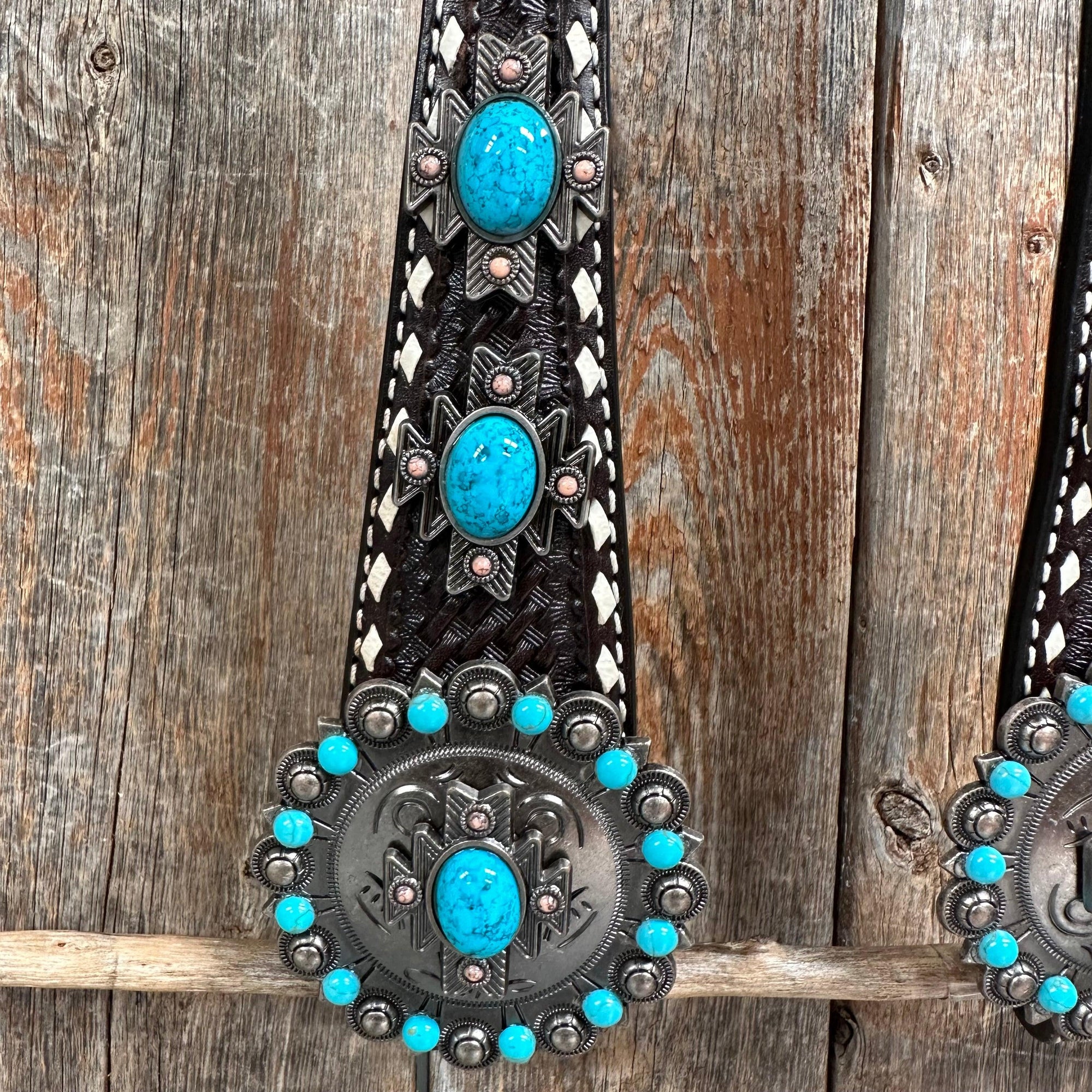 Buckstitch Southwest Turquoise Headstall / Bridle 
