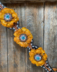 Vintage Yellow and Turquoise Breastcollar 
