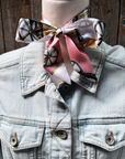 Pink Western Skinny Mini Wild Rag Scarf / Cowgirl Necktie 
