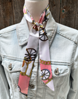 Pink Western Skinny Mini Wild Rag Scarf / Cowgirl Necktie 