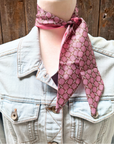 Pink and Gold Western Skinny Mini Wild Rag Scarf / Cowgirl Necktie 
