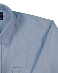 Rancher Crease - Tropical Wool - Lt. Blue - Long Sleeve - Snaps