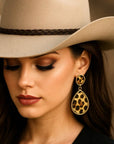 Dark Rodeo Style Animal Print Fashion Earrings