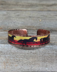 Western Sunset Copper Rustic Fashion Cuff Bracelet
