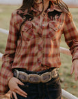 Pretty Plaid Cowboy Button Up