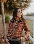 Pretty Plaid Cowboy Button Up