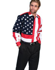 Long Sleeve Emb. Star/flag Shirt - RW029