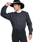 Flur Stripe Notch Collar Shirt - RW157X