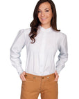 Peruvian Cotton Pleated Front Blouse - RW569