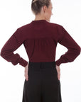 Paisley Bib Front Blouse - RW577
