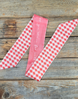 Red and White Western Skinny Mini Wild Rag Scarf / Cowgirl Necktie 