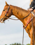 Classic Red Rose and Clear Browband/One Ear Tack Set 