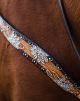 Two Tone Hand Painted Flower Breastcollar 