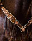 Whipstitch Coral and Clear One Ear/ Breastcollar Tack Set 