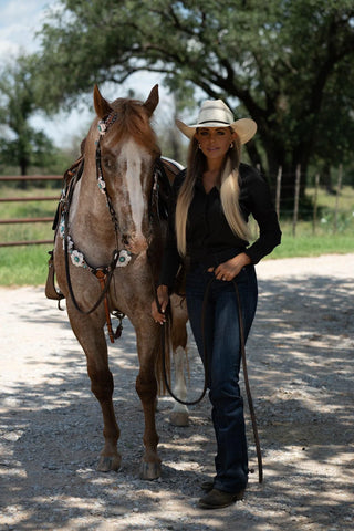 Classic Teal & White One Ear / Breastcollar Tack Set