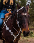 White Floral One Ear & Breastcollar Tack Set 