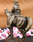 Stunning Bronze Sculpture Cowboy with Horse Miguel Lopez Statue Figure